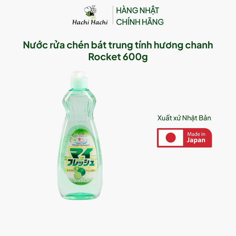 Nước rửa chén bát Nhật Bản trung tính hương chanh Rocket 600g thương hiệu ROCKET SOAP