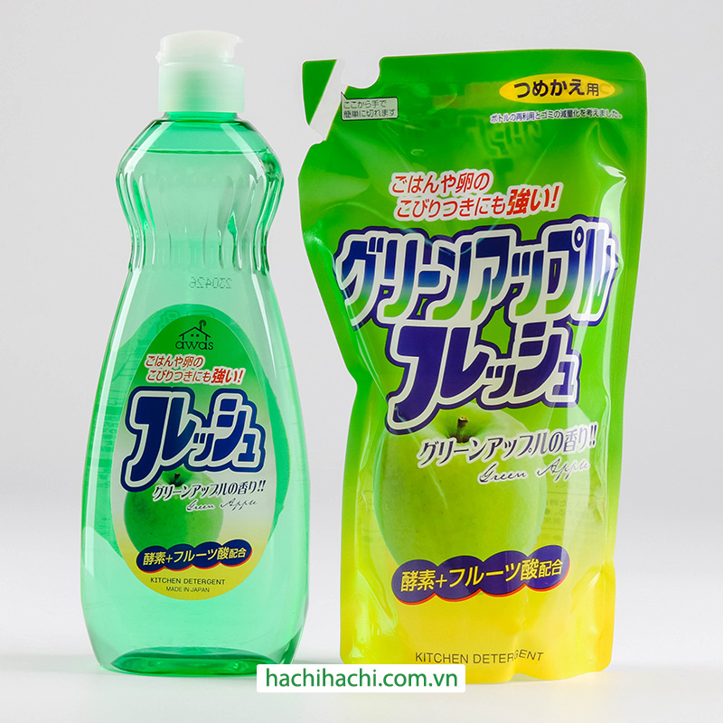 Nước rửa chén trung tính hương táo xanh Rocket 500g Túi refill thương hiệu ROCKET SOAP