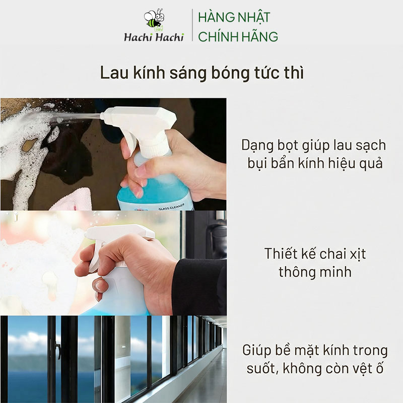 Chai xịt lau kính Rocket dạng bọt 300ml  thương hiệu ROCKET SOAP