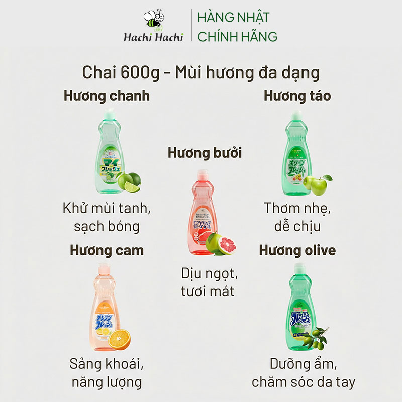 Nước rửa chén hương bưởi Rocket 600g thương hiệu ROCKET SOAP