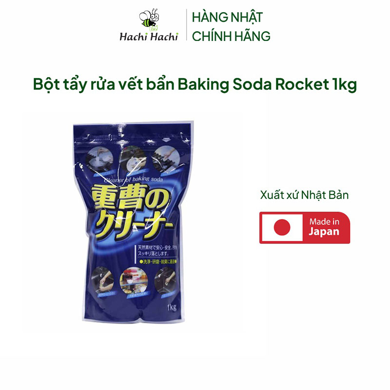 Bột tẩy rửa vết bẩn Baking Soda Rocket 1kg thương hiệu ROCKET SOAP