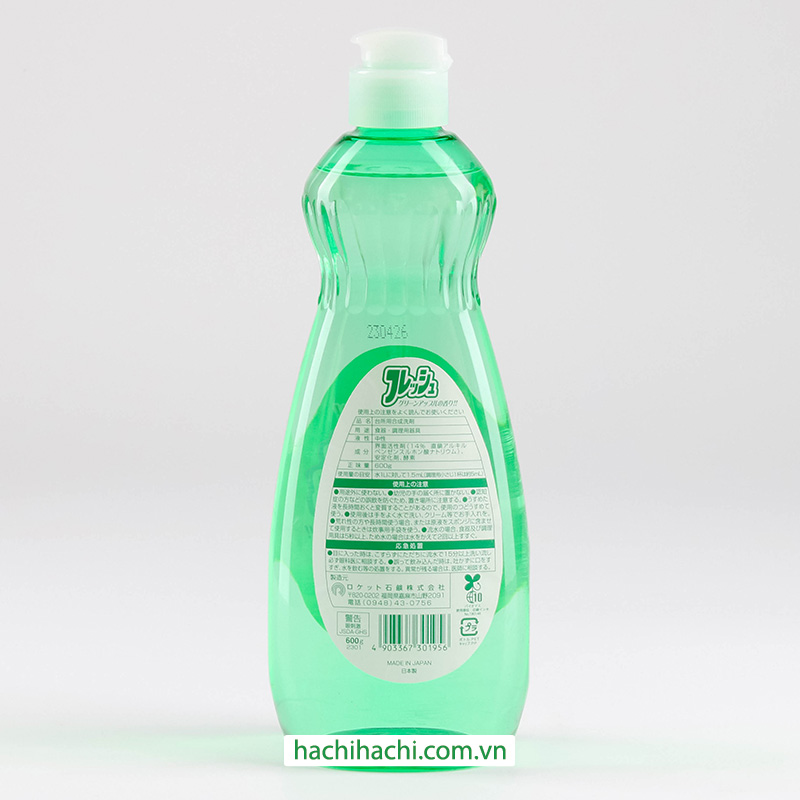 Nước rửa chén trung tính hương táo xanh Rocket 600g thương hiệu ROCKET SOAP