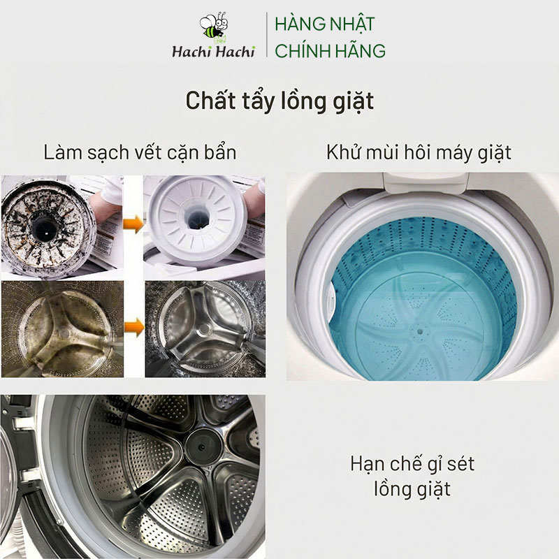 Bột tẩy lồng máy giặt kháng khuẩn, chống nấm mốc Rocket 120g thương hiệu ROCKET SOAP