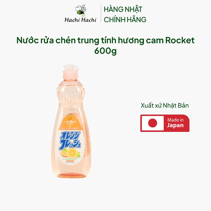 Nước rửa chén trung tính hương cam Rocket 600g thương hiệu ROCKET SOAP