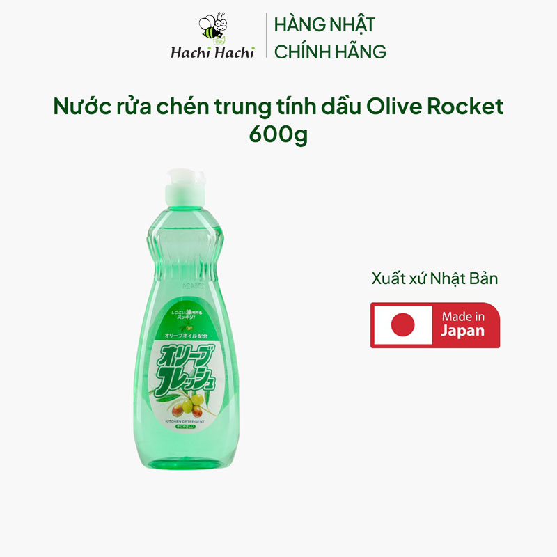 Nước rửa chén trung tính dầu Olive Rocket 600g thương hiệu ROCKET SOAP