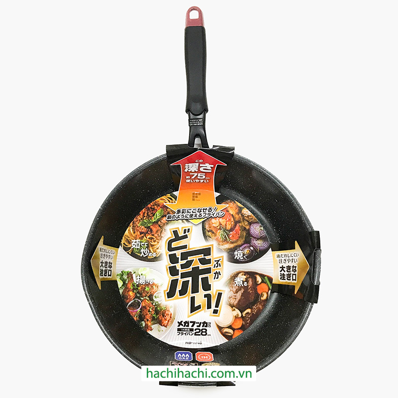 Chảo chống dính đá hoa cương 28cm sâu lòng thương hiệu WAHEI FREIZ
