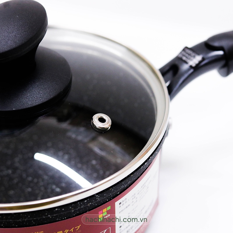 Quánh chống dính đá hoa cương 16cm Kèm nắp kính, dùng được bếp từ thương hiệu WAHEI FREIZ