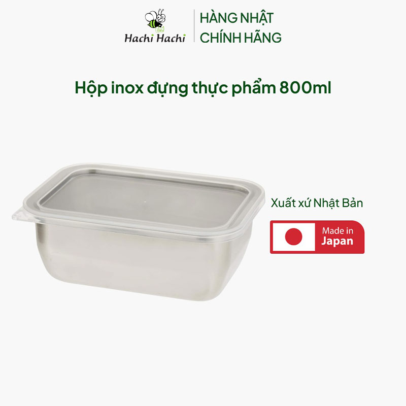 Hộp inox đựng thực phẩm 800ml thương hiệu WAHEI FREIZ