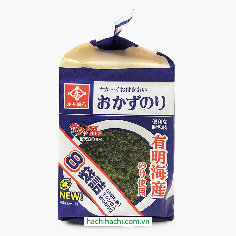 Rong biển Nhật Bản tẩm gia vị Nagainori 17.6g (6 miếng x 8 gói) thương hiệu NAGAINORI