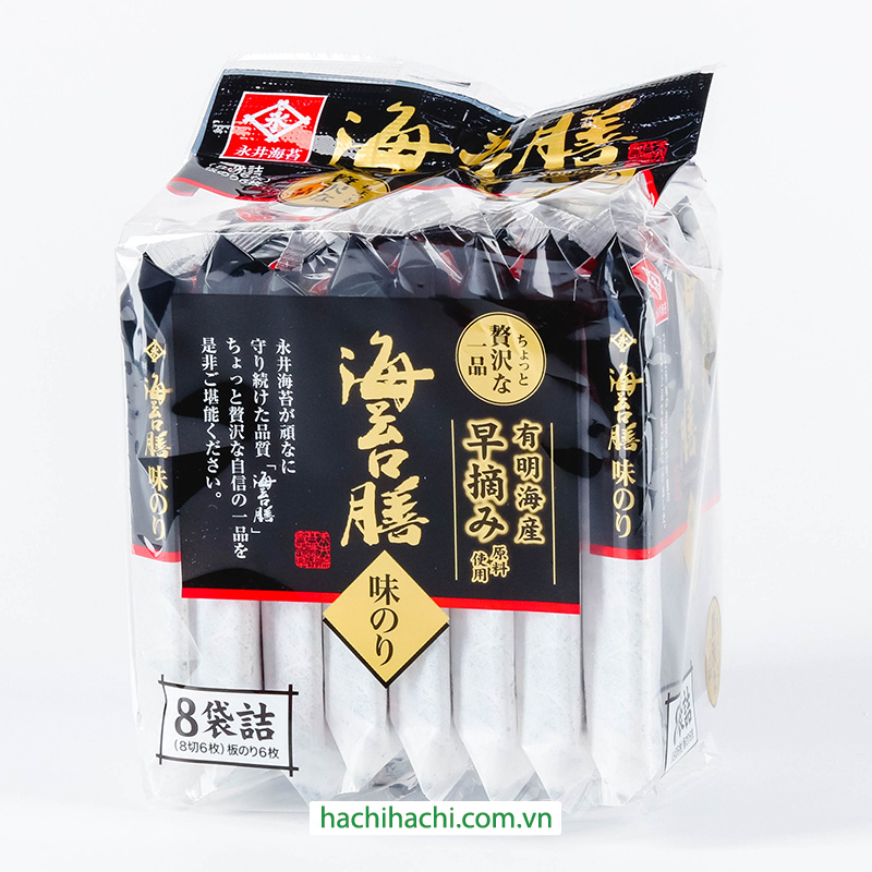 Rong biển tẩm gia vị Nagainori không chất phụ gia 18g (6 miếngx8 gói) thương hiệu NAGAINORI