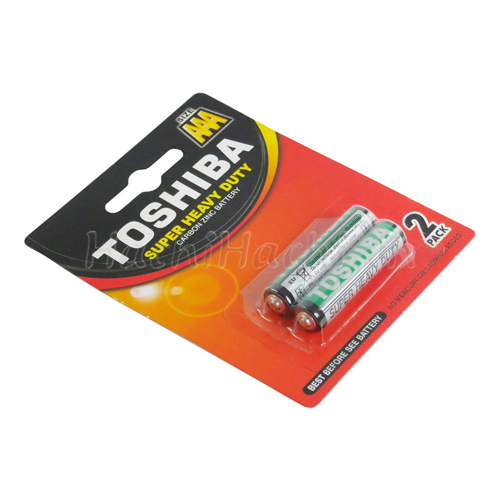 Pin nhí đen 3A 1.5V (R03UG_BP2) 2 cục  thương hiệu TOSHIBA