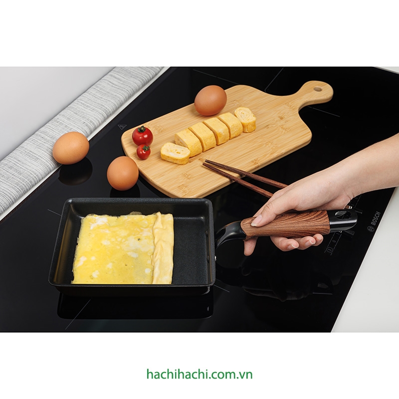 Chảo chống dính Puntec Nhật Bản 14.4x19.4cm, dùng được bếp từ thương hiệu TAKEHARA