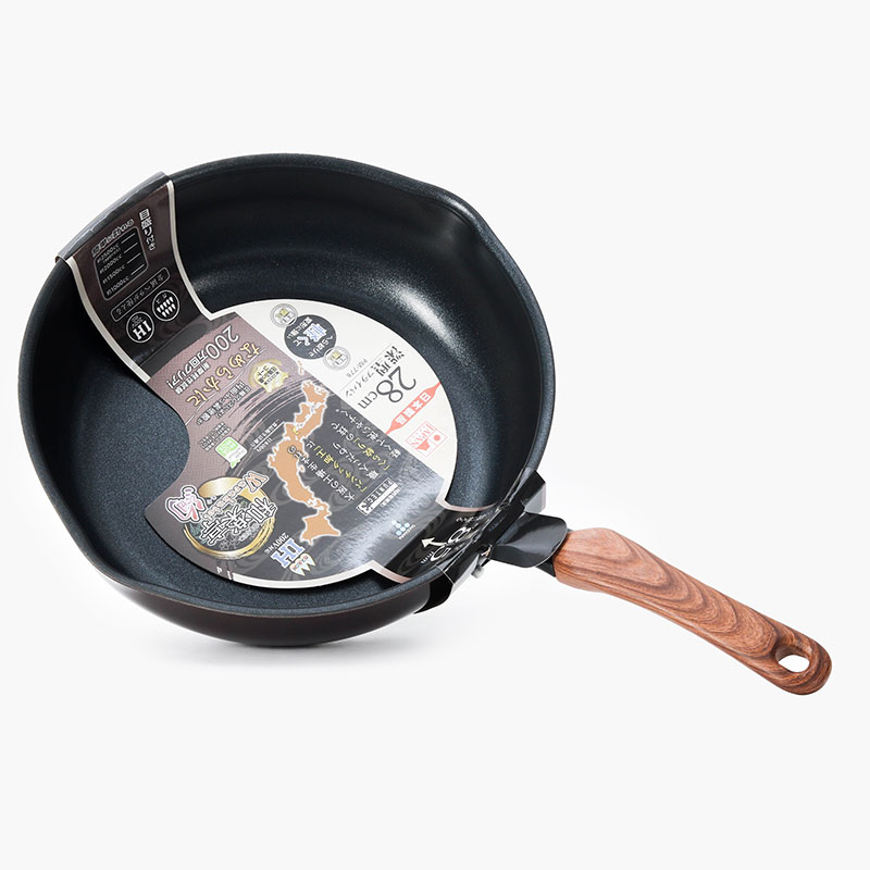 Chảo chống dính Puntec Nhật Bản 28cm Sâu lòng (có vạch đo lường) thương hiệu TAKEHARA