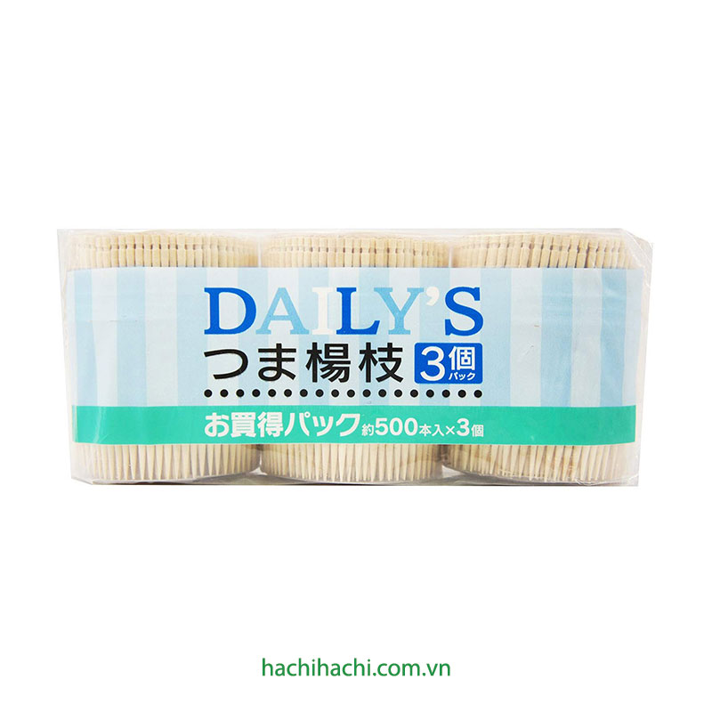 Tăm xỉa răng 500 cây x 3 bó 