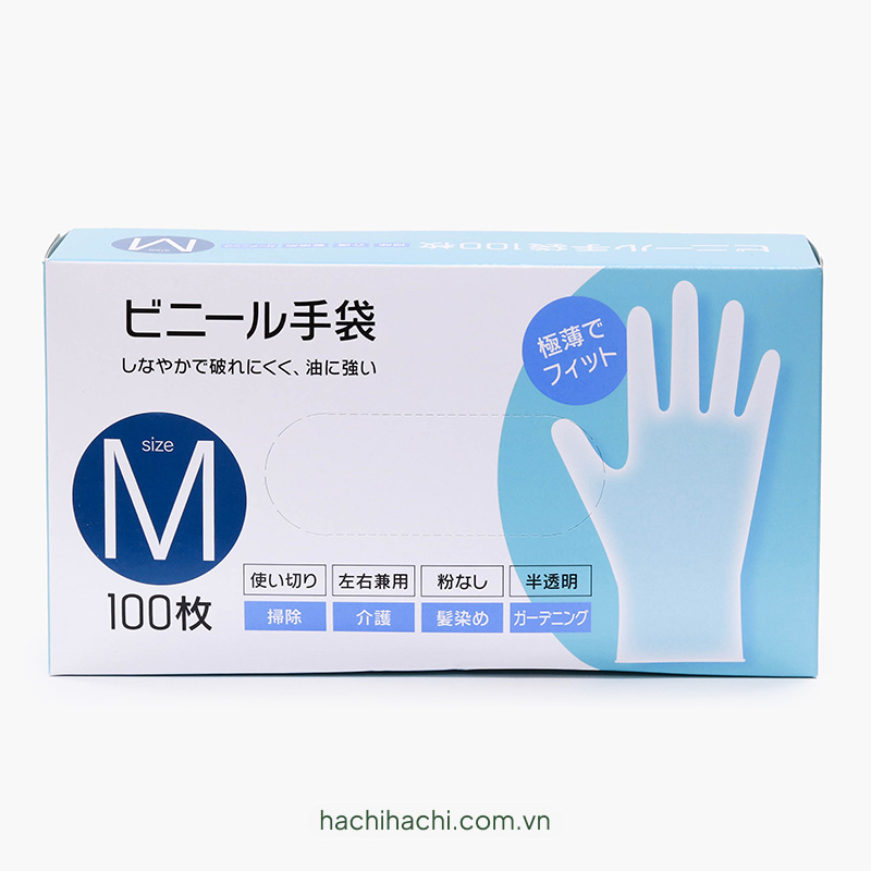 Bao tay dùng 1 lần 100 cái size M thương hiệu DAIWA BUSSAN