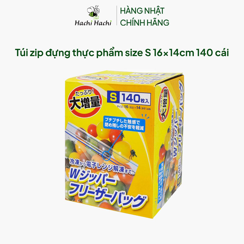 Túi zip đựng thực phẩm size S 16x14cm 140 cái thương hiệu DAIWA BUSSAN