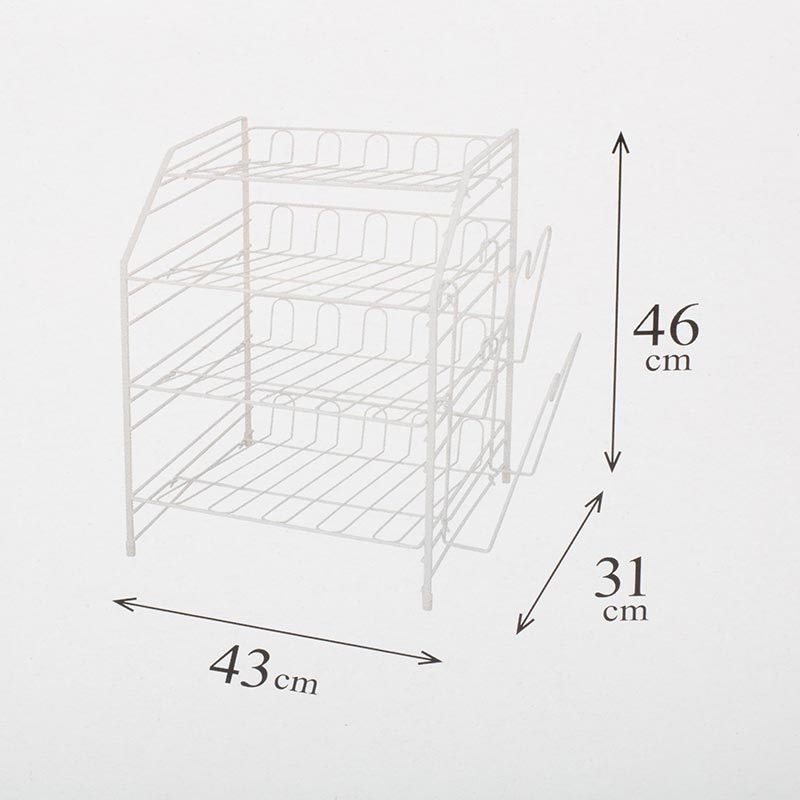 Kệ để chảo, nắp nồi 4 tầng 33x46cm thương hiệu TENMA