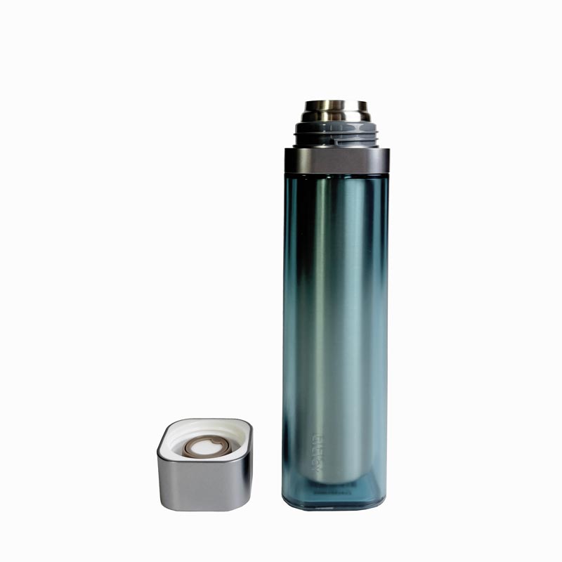 Bình giữ nhiệt 230ml (Xanh), bình vuông có thể đặt nằm ngang thương hiệu TENMA