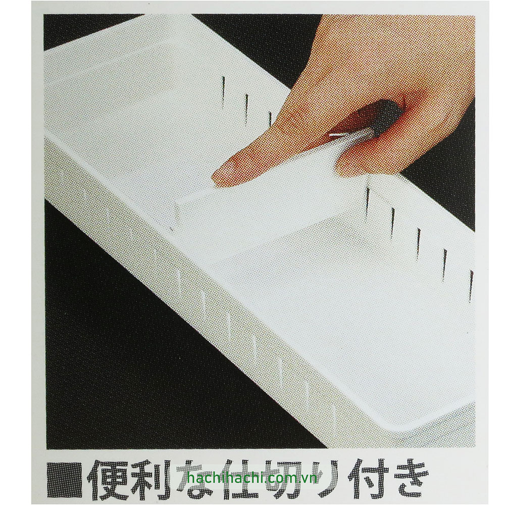 Khay đựng vật dụng, đồ dùng nhà bếp kèm tấm chia ngăn Inomata Nhật Bản 34.8x12cm (Trắng)  thương hiệu INOMATA
