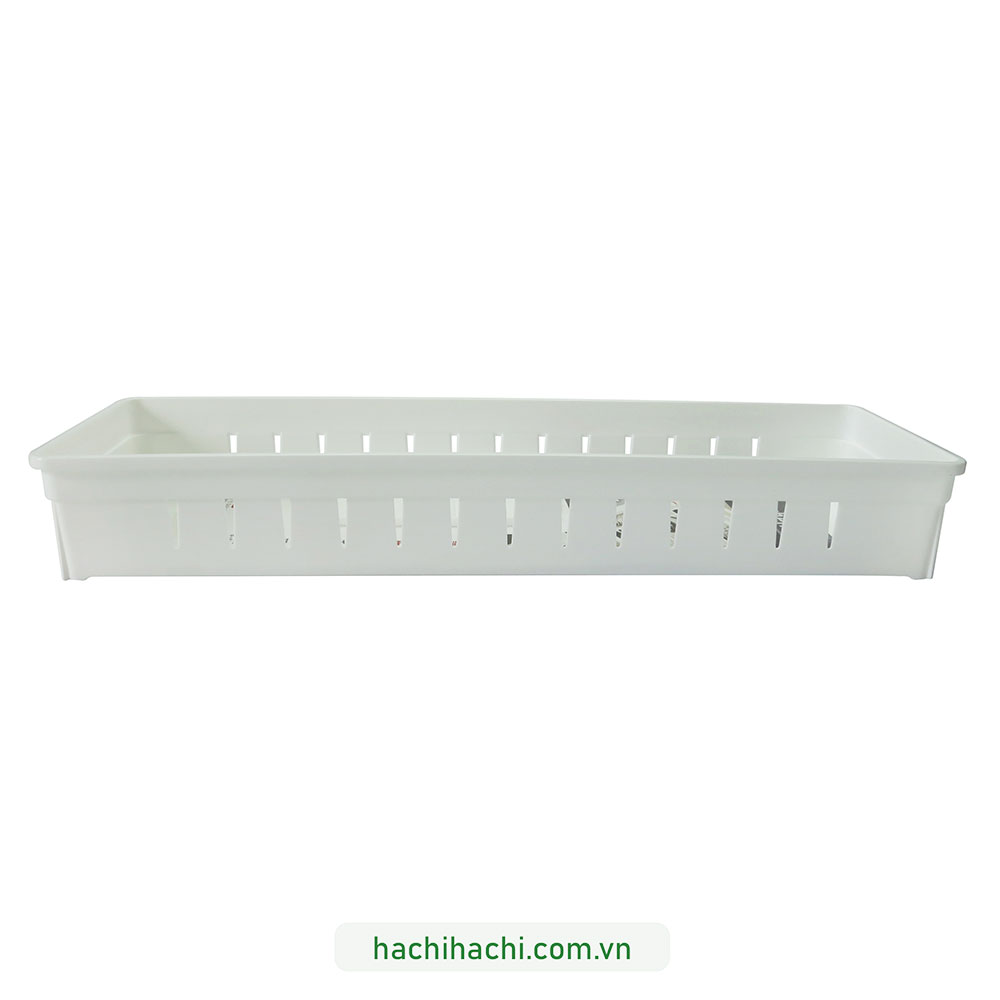 Khay đựng vật dụng, đồ dùng nhà bếp kèm tấm chia ngăn Inomata Nhật Bản 34.8x12cm (Trắng)  thương hiệu INOMATA