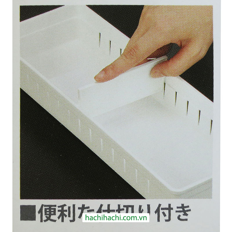Khay đựng vật dụng, đồ dùng nhà bếp kèm tấm chia ngăn 34.8x12cm (Màu trong) thương hiệu INOMATA