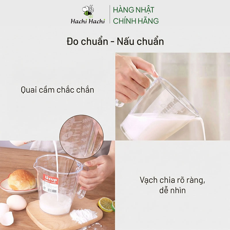 Ca đo lường Inomata Nhật Bản 1L, BPA Free thương hiệu INOMATA