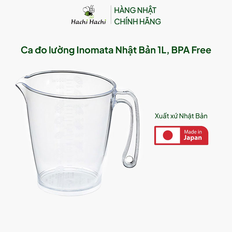 Ca đo lường Inomata Nhật Bản 1L, BPA Free thương hiệu INOMATA