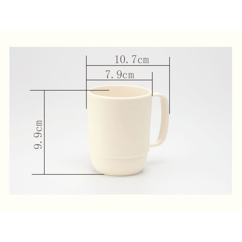 Ca, cốc, ly nhựa Nhật Bản dùng được lò vi sóng Inomata 350ml (Trắng) thương hiệu INOMATA