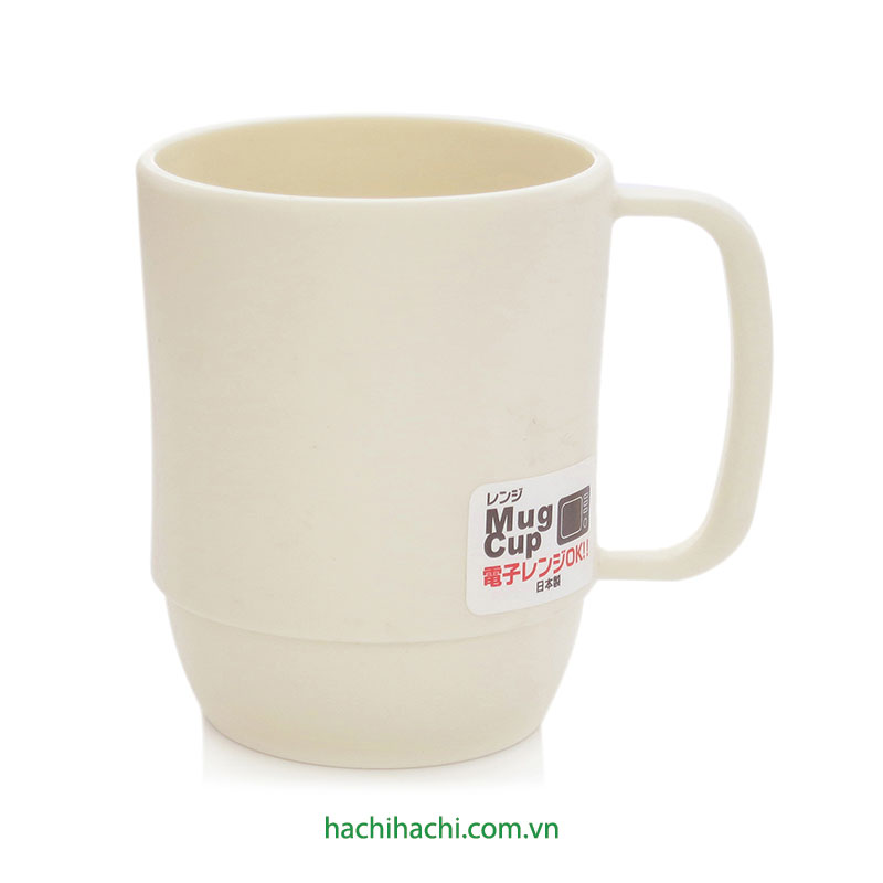 Ca, cốc, ly nhựa Nhật Bản dùng được lò vi sóng Inomata 350ml (Trắng)