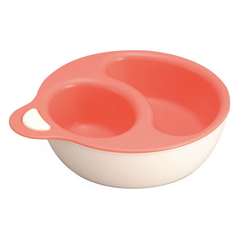 Chén nhựa Nhật Bản chia ngăn cho bé tập ăn Inomata 14cm (Hồng) thương hiệu INOMATA
