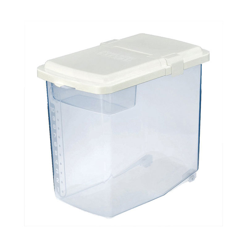 Thùng gạo Inomata 10kg có bánh xe, kèm ca đong gạo