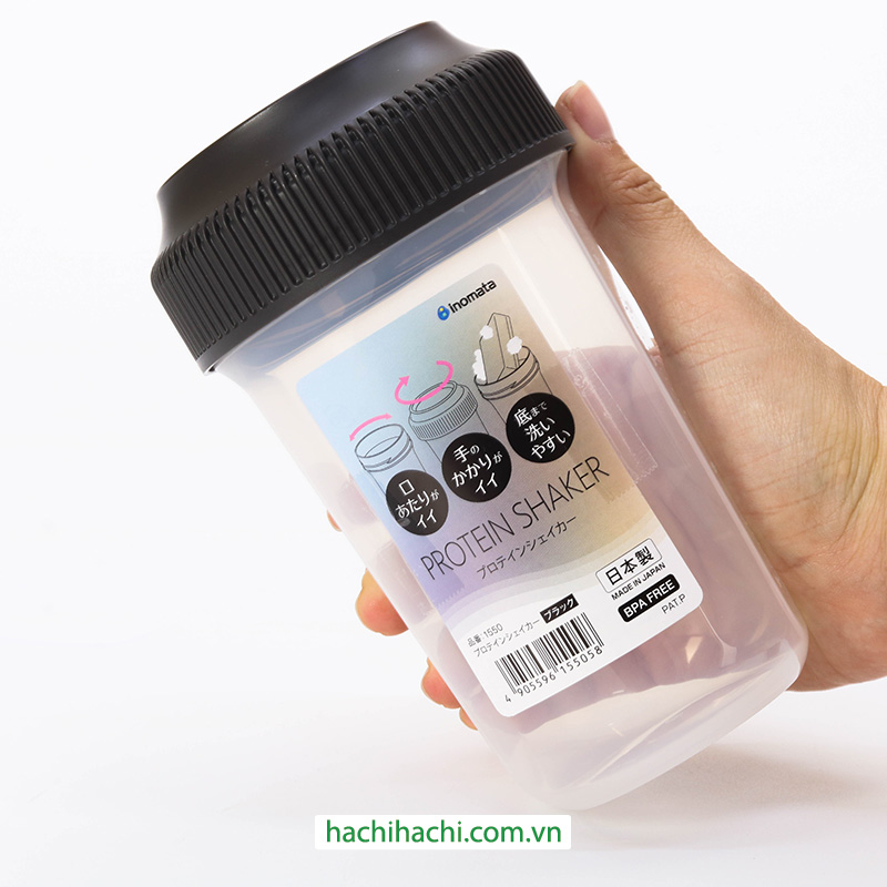 Bình lắc Protein Shaker có vạch chia dung tích 400ml Không BPA thương hiệu INOMATA