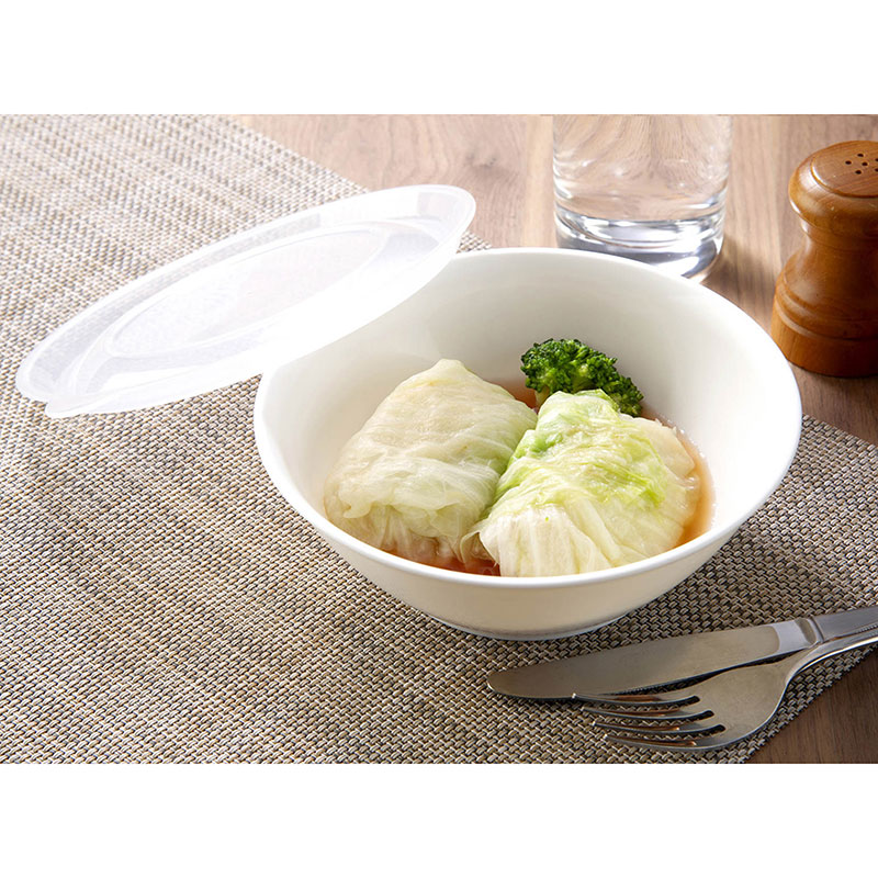 Tô nhựa Nhật Bản dùng được lò vi sóng Inomata 480ml, có nắp đậy thương hiệu INOMATA
