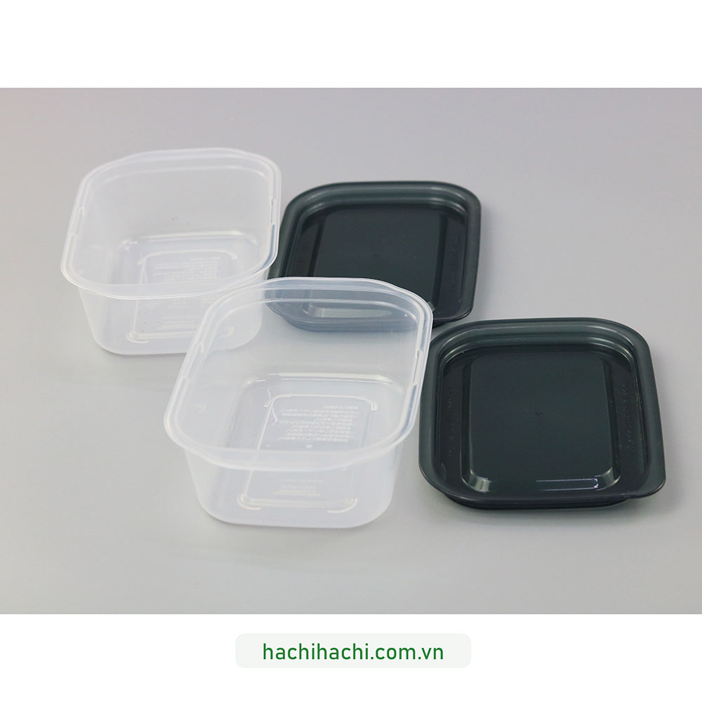 Hộp nhựa đựng thực phẩm 400mlx2, trữ đông, trữ mát, dùng được lò vi sóng thương hiệu INOMATA