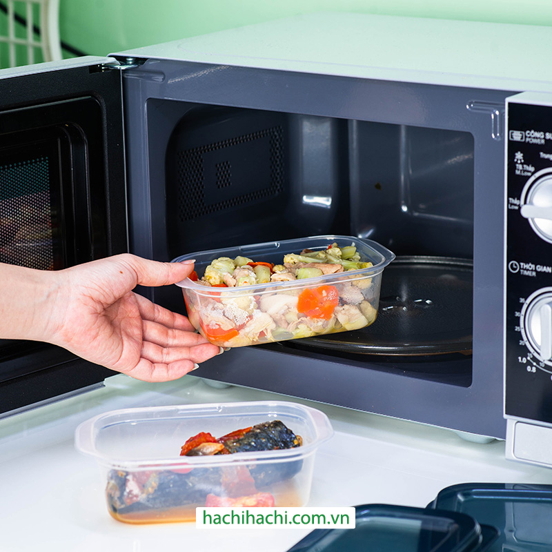 Hộp nhựa đựng thực phẩm 400mlx2, trữ đông, trữ mát, dùng được lò vi sóng thương hiệu INOMATA