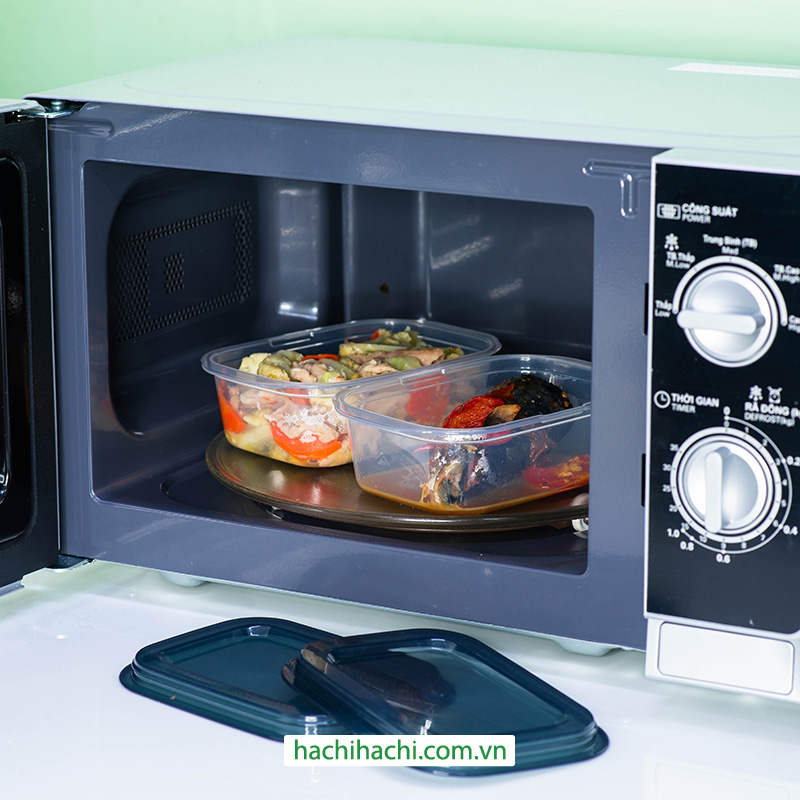 Hộp nhựa đựng thực phẩm 400mlx2, trữ đông, trữ mát, dùng được lò vi sóng thương hiệu INOMATA