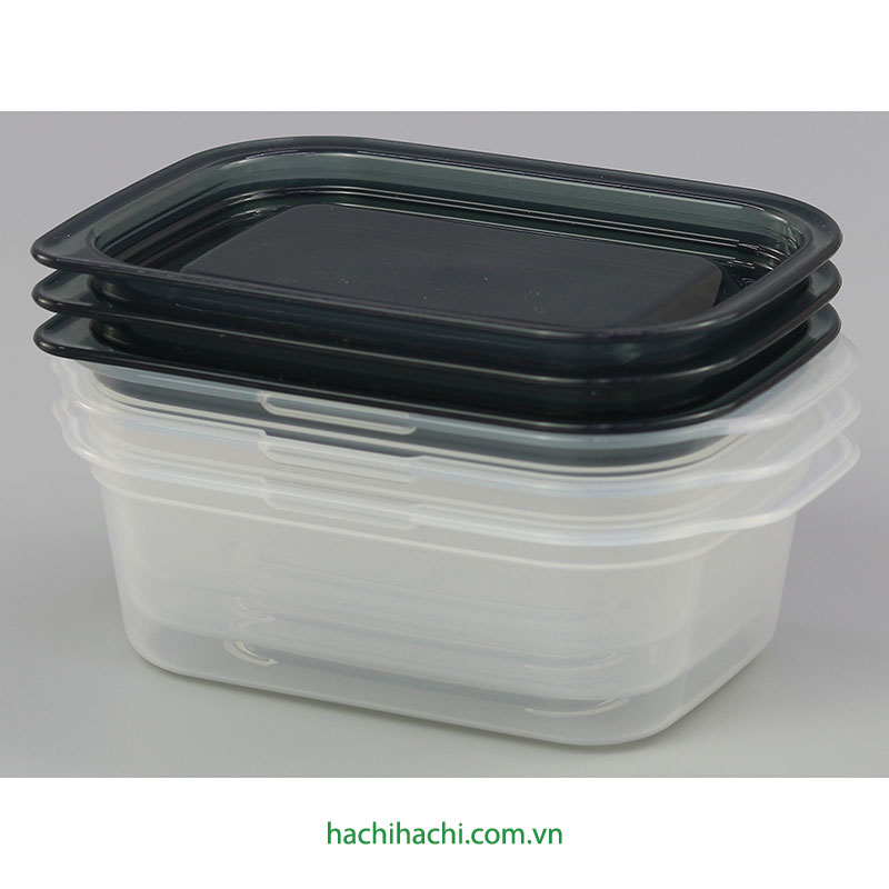 Hộp nhựa đựng thực phẩm 180mlx3, trữ đông, trữ mát, dùng được lò vi sóng thương hiệu INOMATA