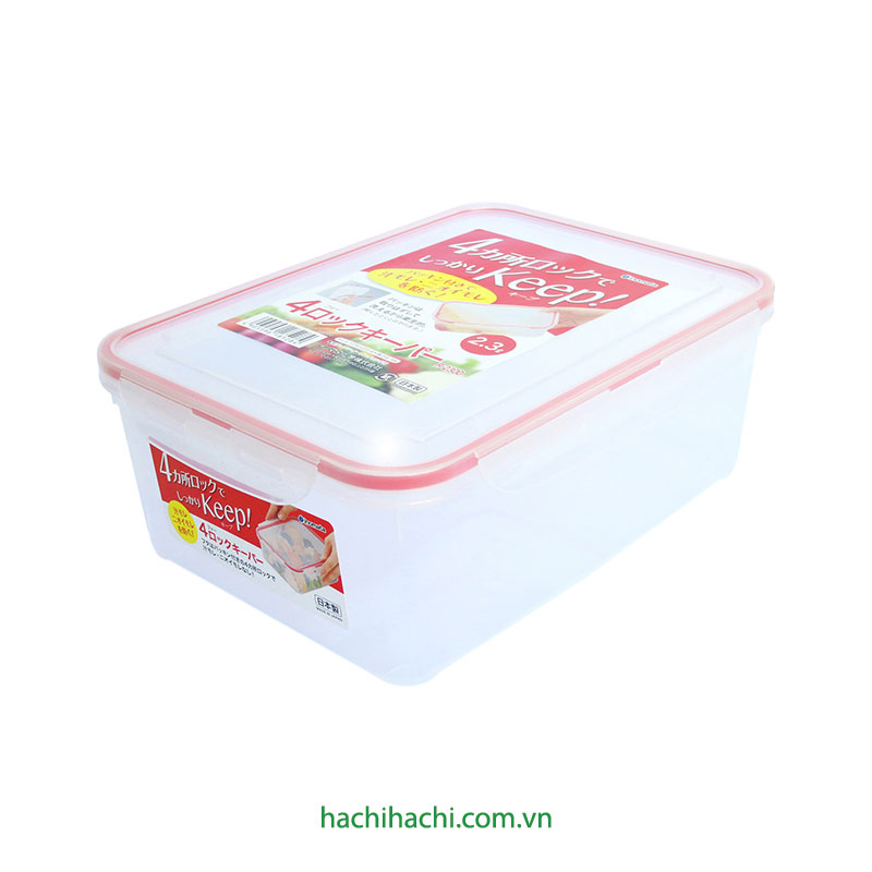 Hộp nhựa đựng thực phẩm khóa chặt 2.3L