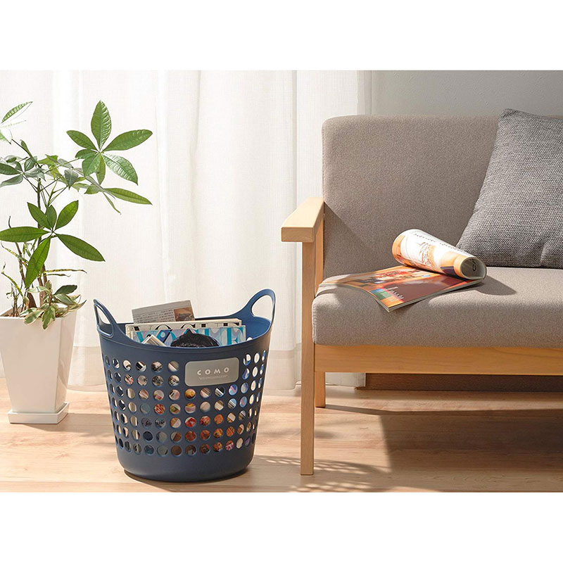 Giỏ nhựa đựng vật dụng size L 39x38x41.5cm (Xanh Navy) thương hiệu INOMATA