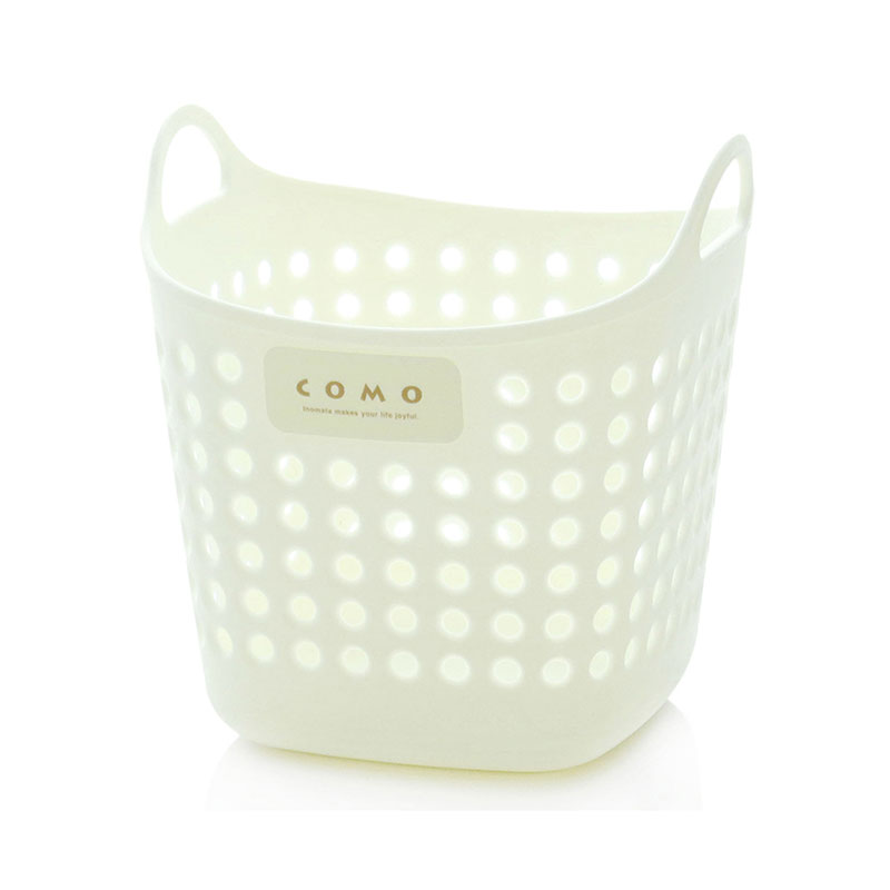 Giỏ nhựa đựng vật dụng mini 10.5x10.5x11 cm (Trắng)