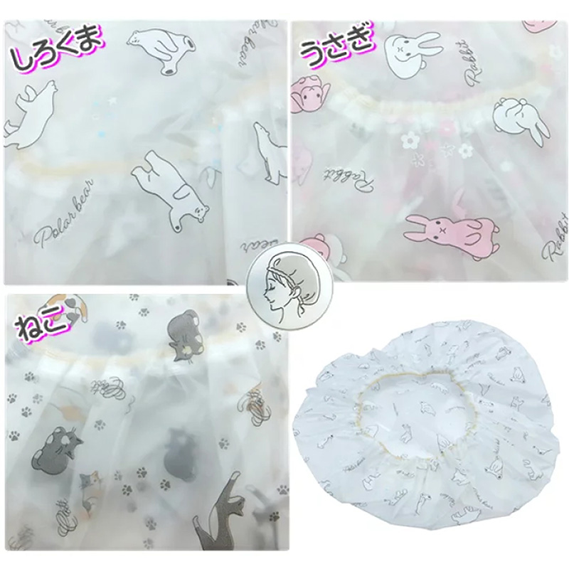 Mũ tắm trùm tóc không thấm nước Free size (Nhiều mẫu)-Giao mẫu ngẫu nhiên thương hiệu SURUGA