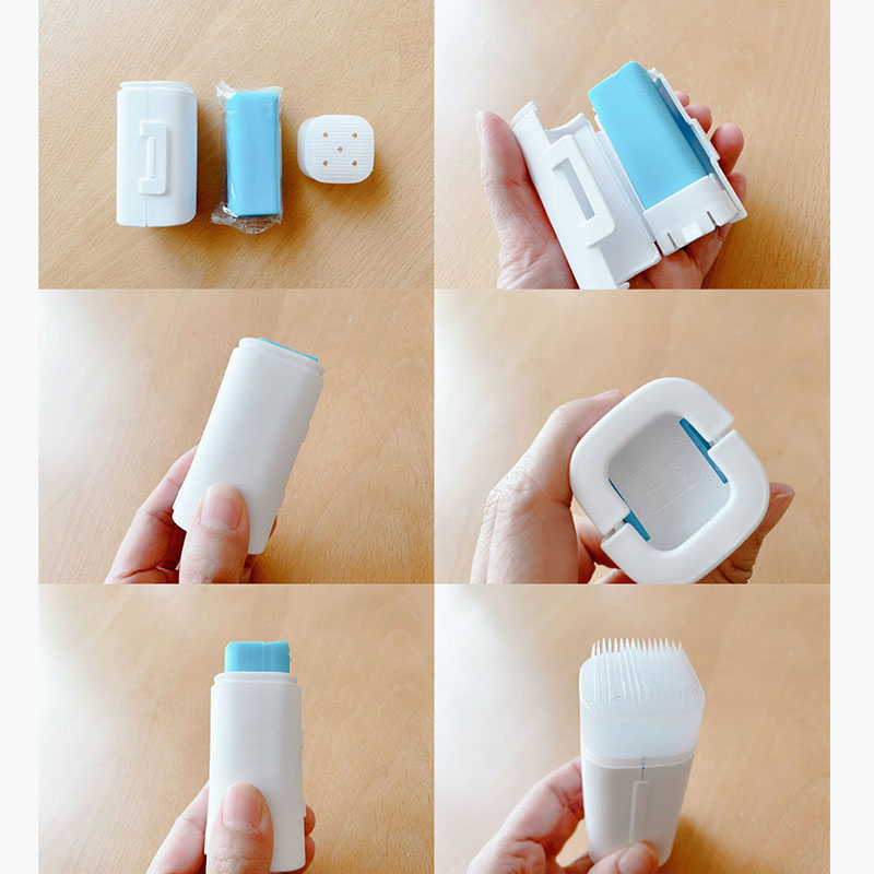 Xà phòng tẩy vết bẩn cổ áo, nách áo, tay áo kèm hộp đựng và bàn chải 84g thương hiệu SURUGA