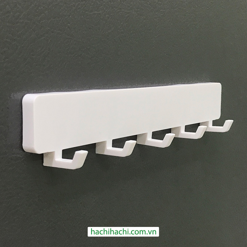 Thanh móc treo nam châm hít (5 móc) không cần khoan, đục lỗ thương hiệu SURUGA