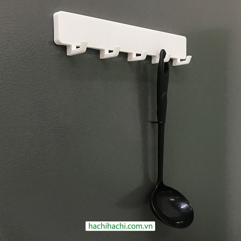 Thanh móc treo nam châm hít (5 móc) không cần khoan, đục lỗ thương hiệu SURUGA