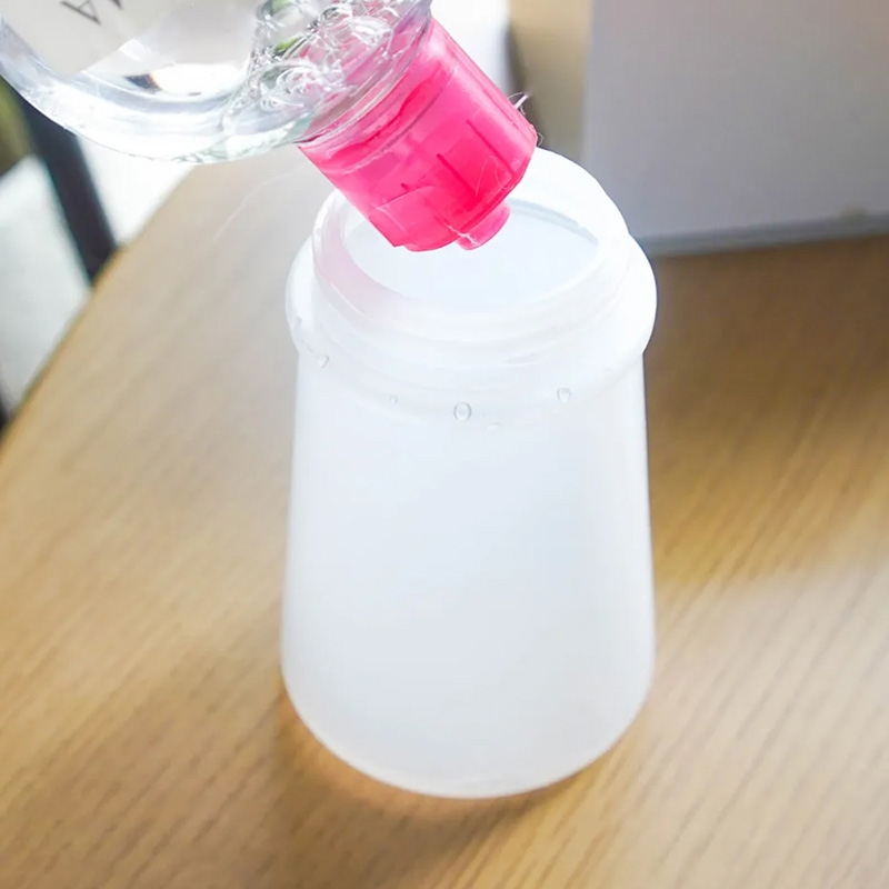 Chai chiết mỹ phẩm, toner, nước tẩy trang có khay thấm bông cotton tiện lợi 230ml thương hiệu SURUGA