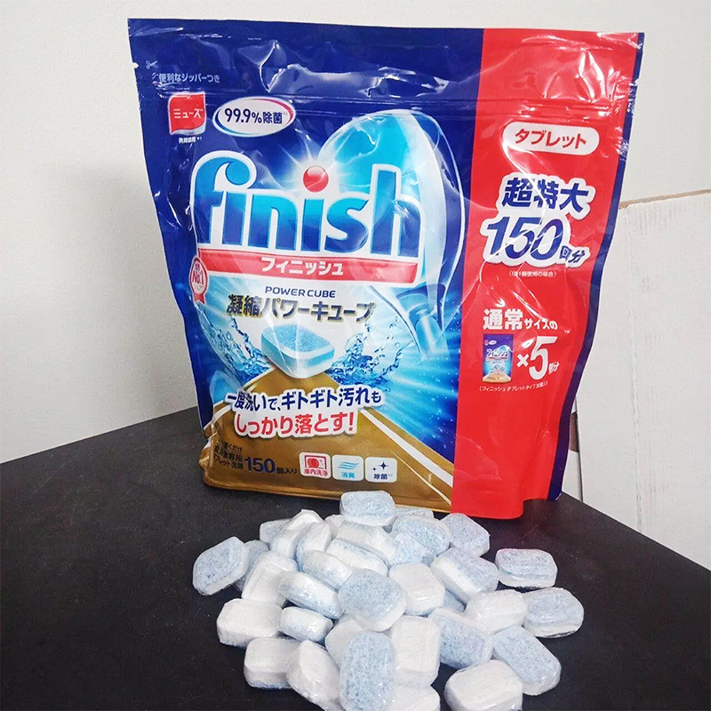 Viên rửa chén Finish khử mùi kháng khuẩn, sạch lồng máy 150 viên (750g) thương hiệu 