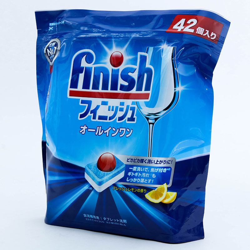 Viên rửa chén Finish khử mùi kháng khuẩn, sạch lồng máy Premium All in one 42 viên thương hiệu 