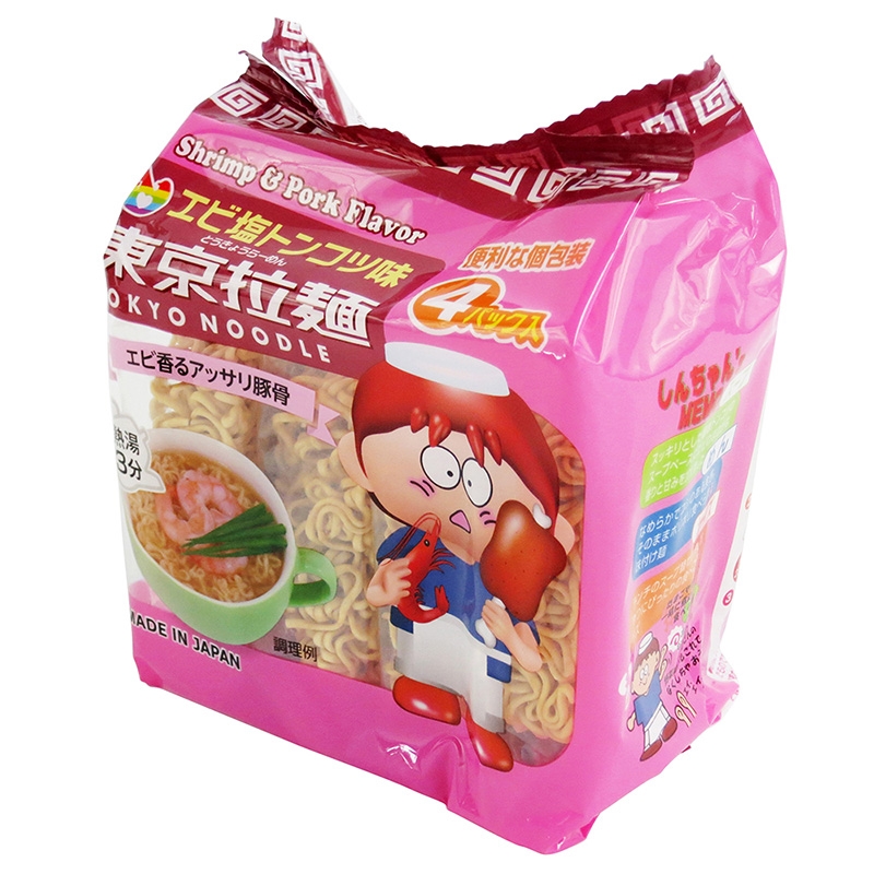 Mì ăn liền Tokyo vị tôm thịt 4 gói (112g) thương hiệu TOKYO RAMEN
