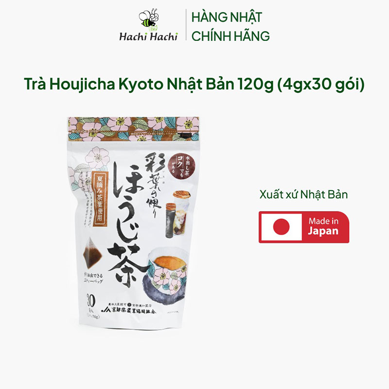 Trà Houjicha Kyoto Nhật Bản 120g (4gx30 gói) thương hiệu 