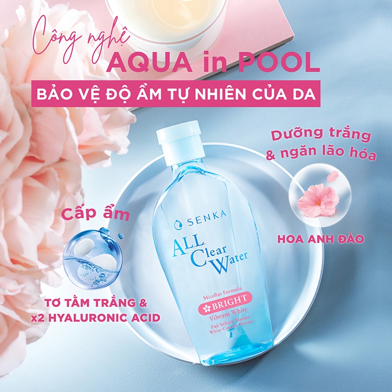 Nước tẩy trang dưỡng trắng Shiseido 230ml Senka Micellar Formula thương hiệu SENKA